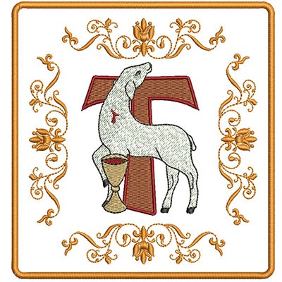Matriz de matriz Matriz De Bordado Conjunto De Alfaias Cordeiro Tau 63